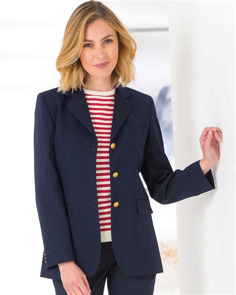 navy blue blazer jacket womens|classic navy blue blazer ladies.